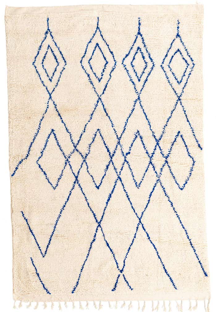 6' 4 x 9' 6 Hand Knotted Moroccan Wool Rug