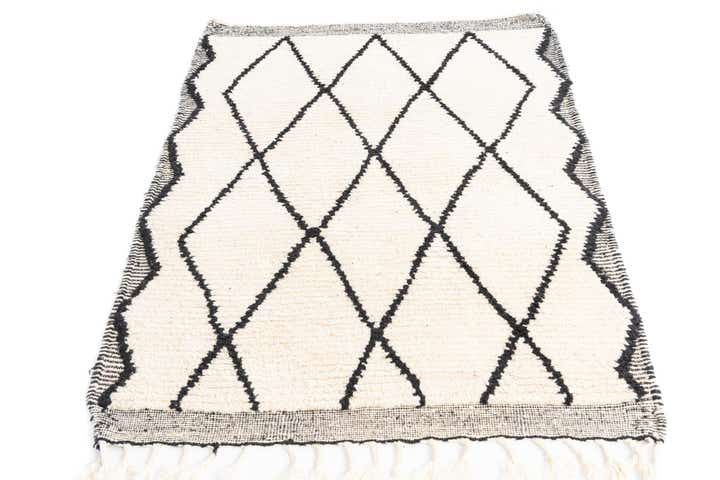 3' 6 x 4' 8 Hand Knotted Moroccan Wool Rug