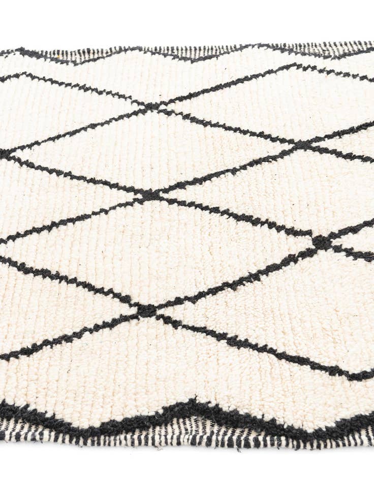 Detail image of 3' 6 x 4' 8  Hand Knotted Moroccan Wool Rug