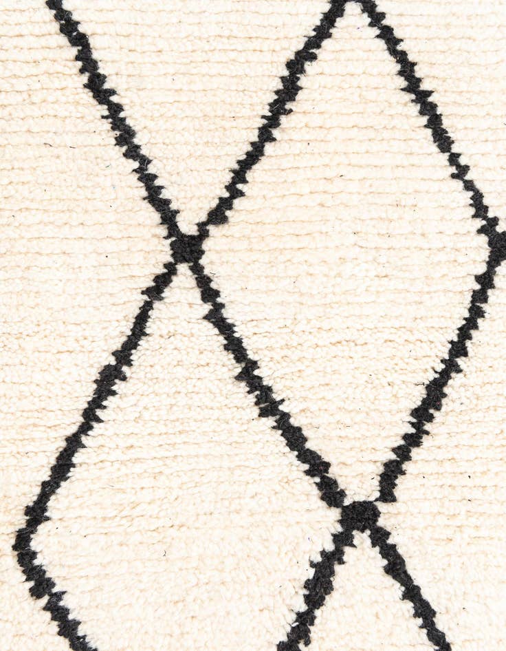 Detail image of 3' 6 x 4' 8  Hand Knotted Moroccan Wool Rug