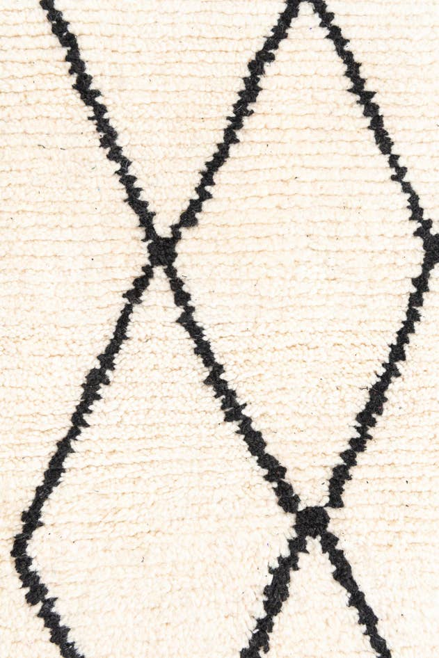 Detail image of 3' 6 x 4' 8 Hand Knotted Moroccan Wool Rug