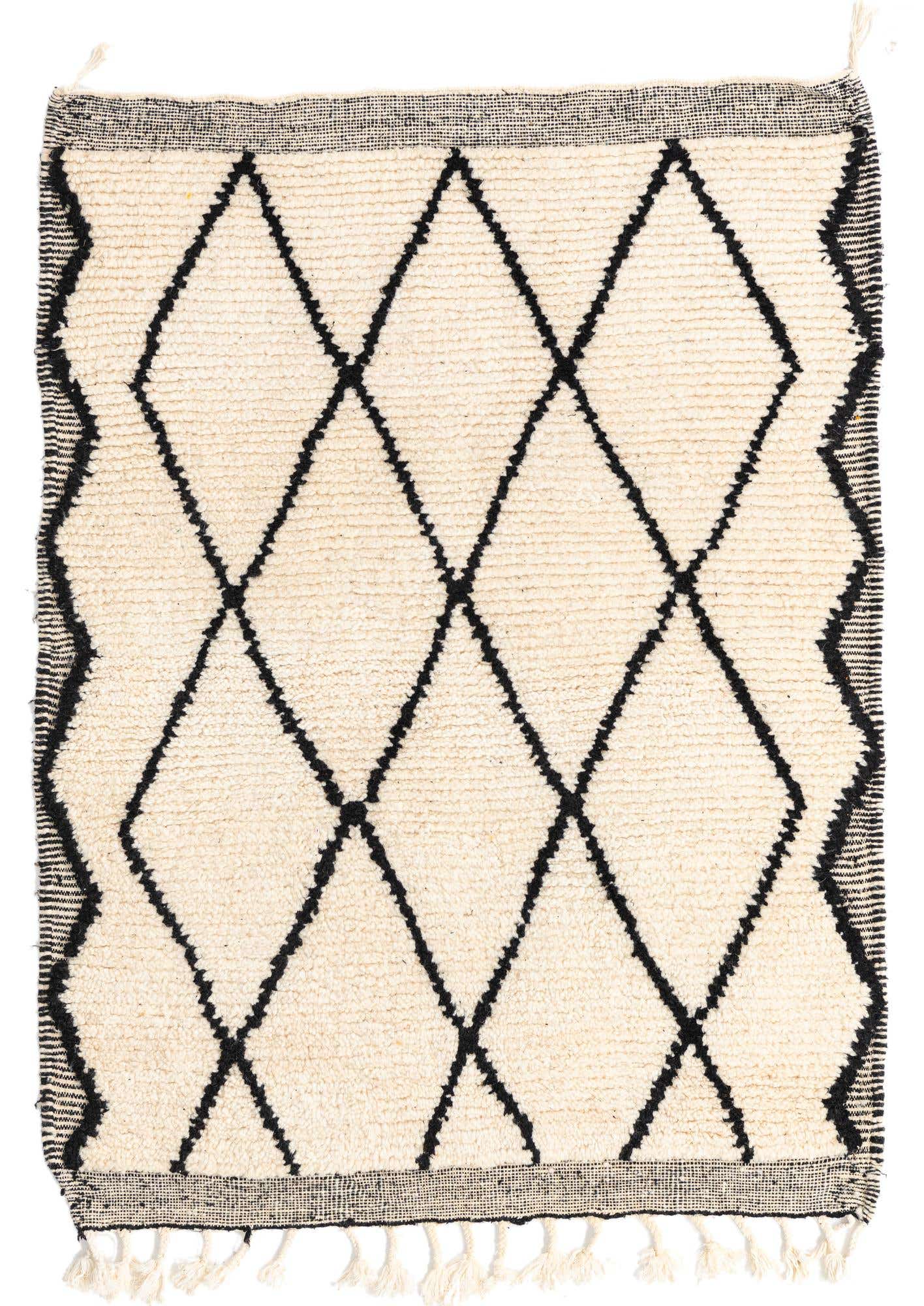 3' 6 x 4' 8 Hand Knotted Moroccan Wool Rug