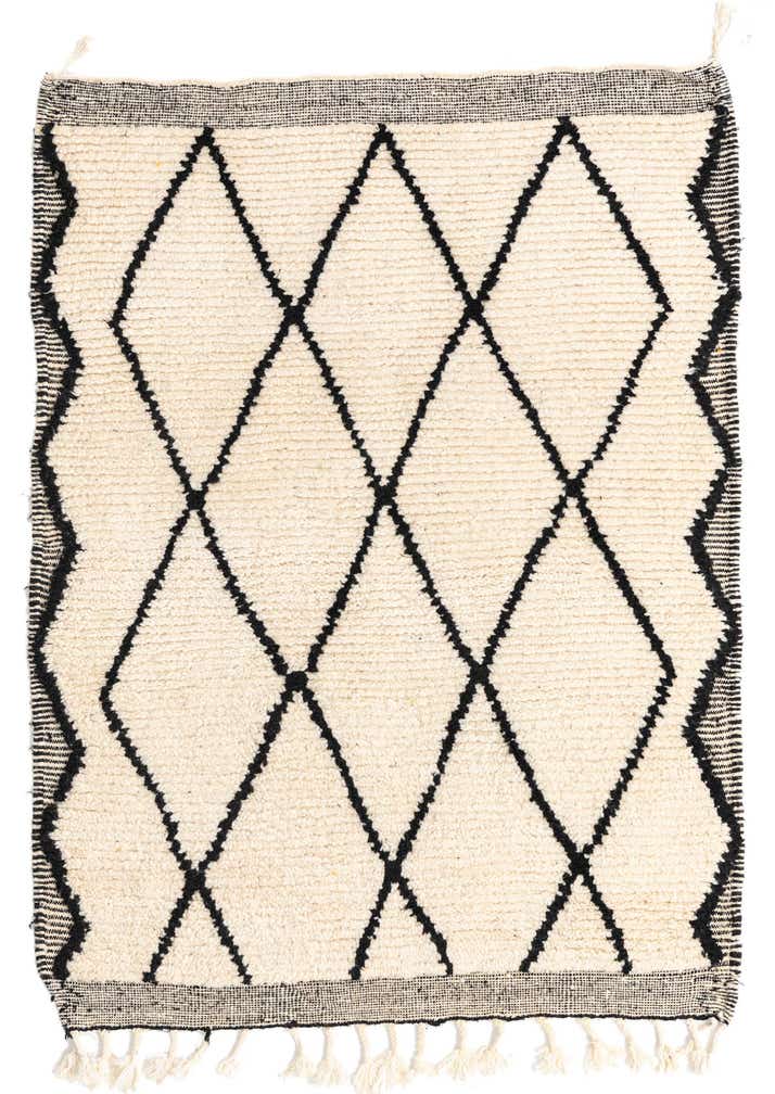 3' 6 x 4' 8 Hand Knotted Moroccan Wool Rug
