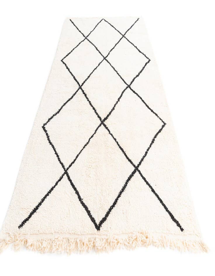 Detail image of 5' 8 x 9' 8 Hand Knotted Moroccan Wool Rug