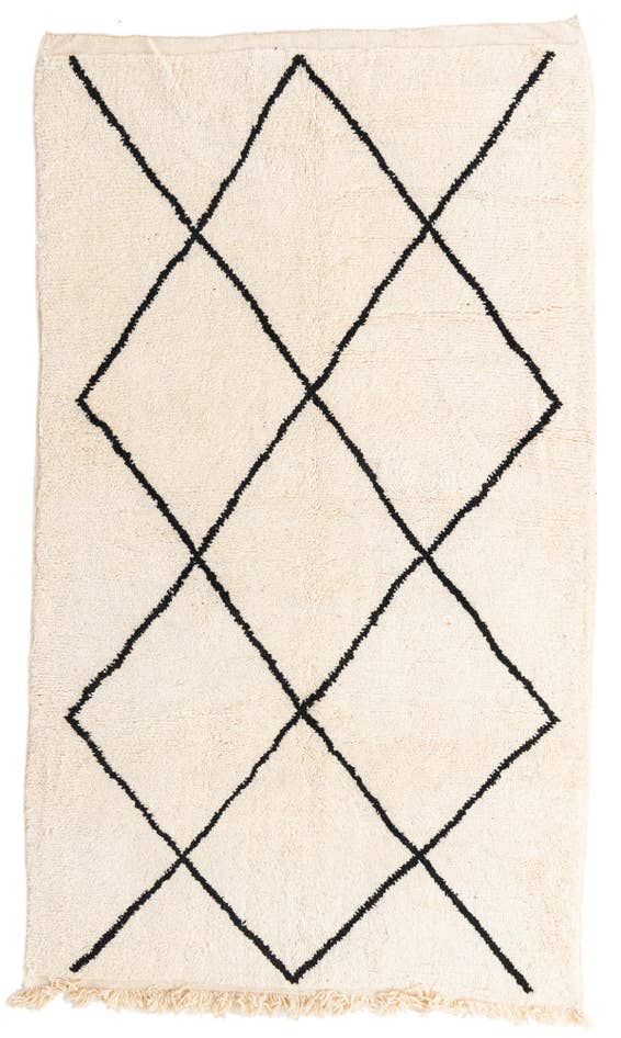 Detail image of 5' 8 x 9' 8 Hand Knotted Moroccan Wool Rug
