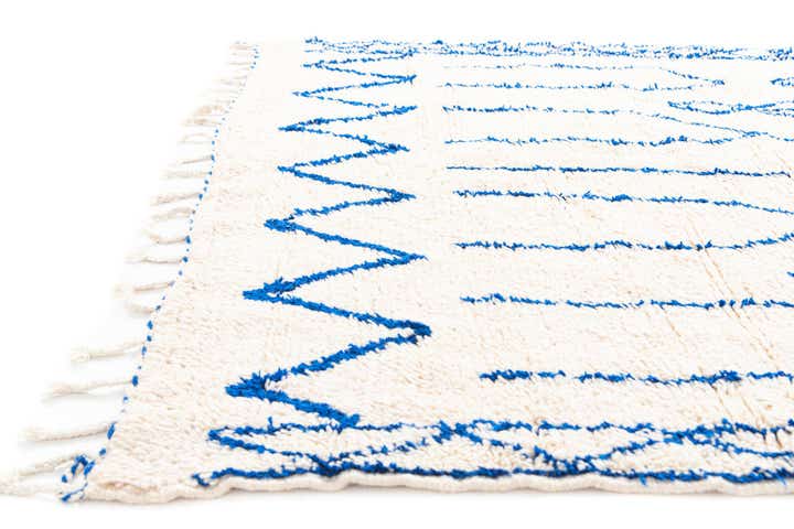 6' 7 x 10' 2 Hand Knotted Moroccan Wool Rug