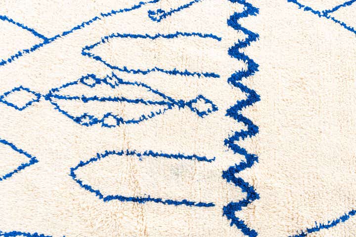 6' 7 x 10' 2 Hand Knotted Moroccan Wool Rug