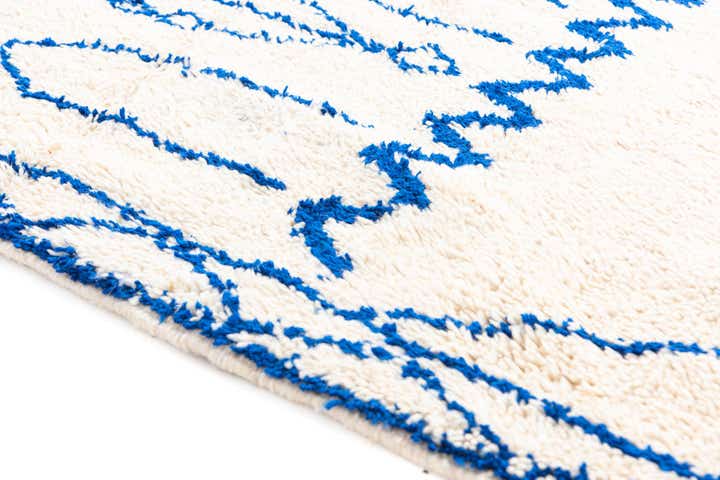 6' 7 x 10' 2 Hand Knotted Moroccan Wool Rug