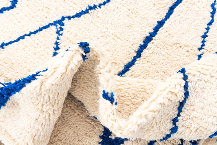 Detail image of 6' 7 x 10' 2 Hand Knotted Moroccan Wool Rug