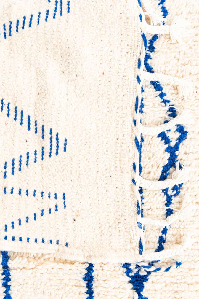 6' 7 x 10' 2 Hand Knotted Moroccan Wool Rug