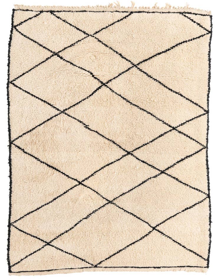 Detail image of 5' x 8' Hand Knotted Moroccan Wool Rug
