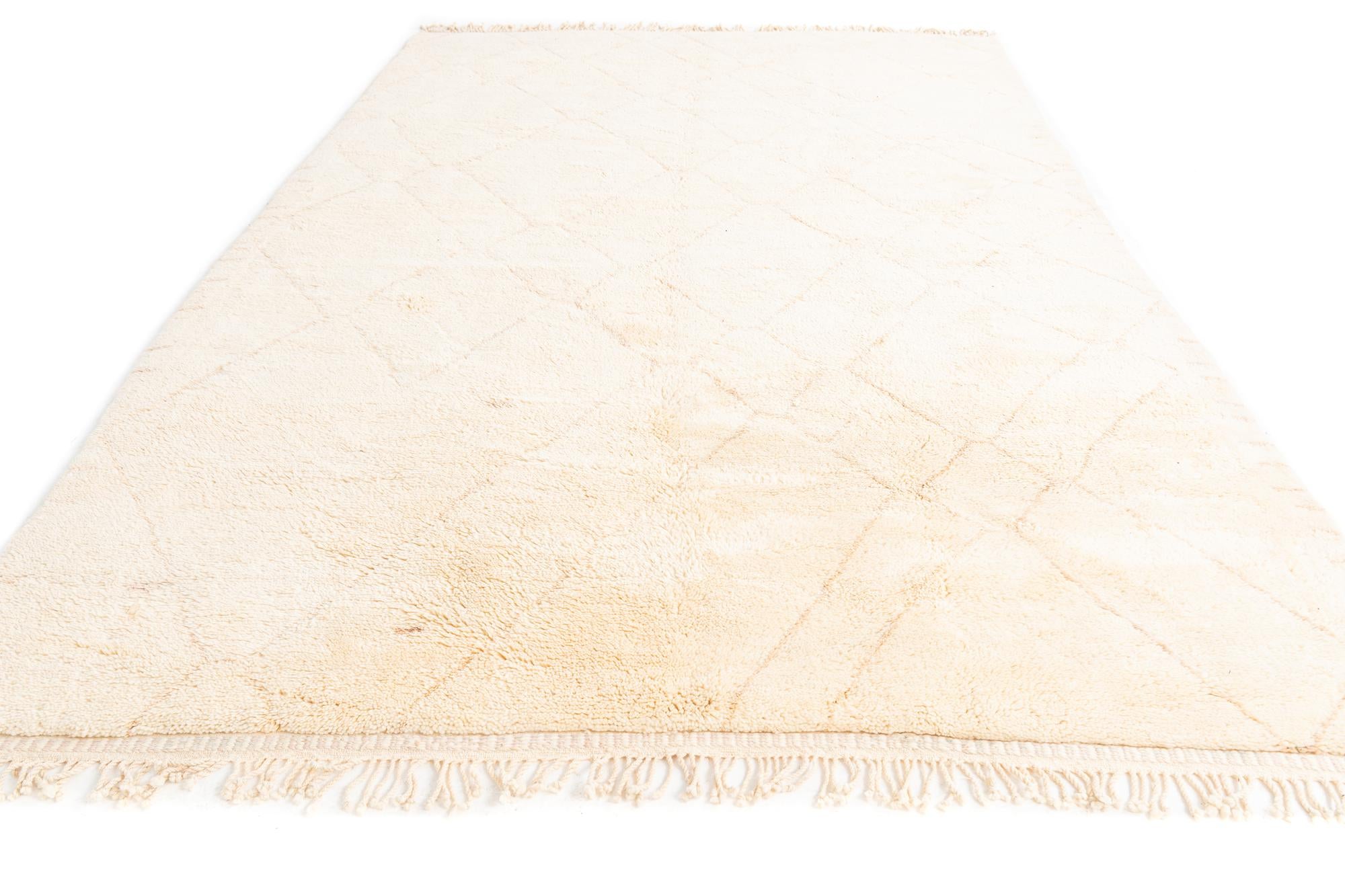 7' 4 x 11' 6 Hand Knotted Moroccan Wool Rug