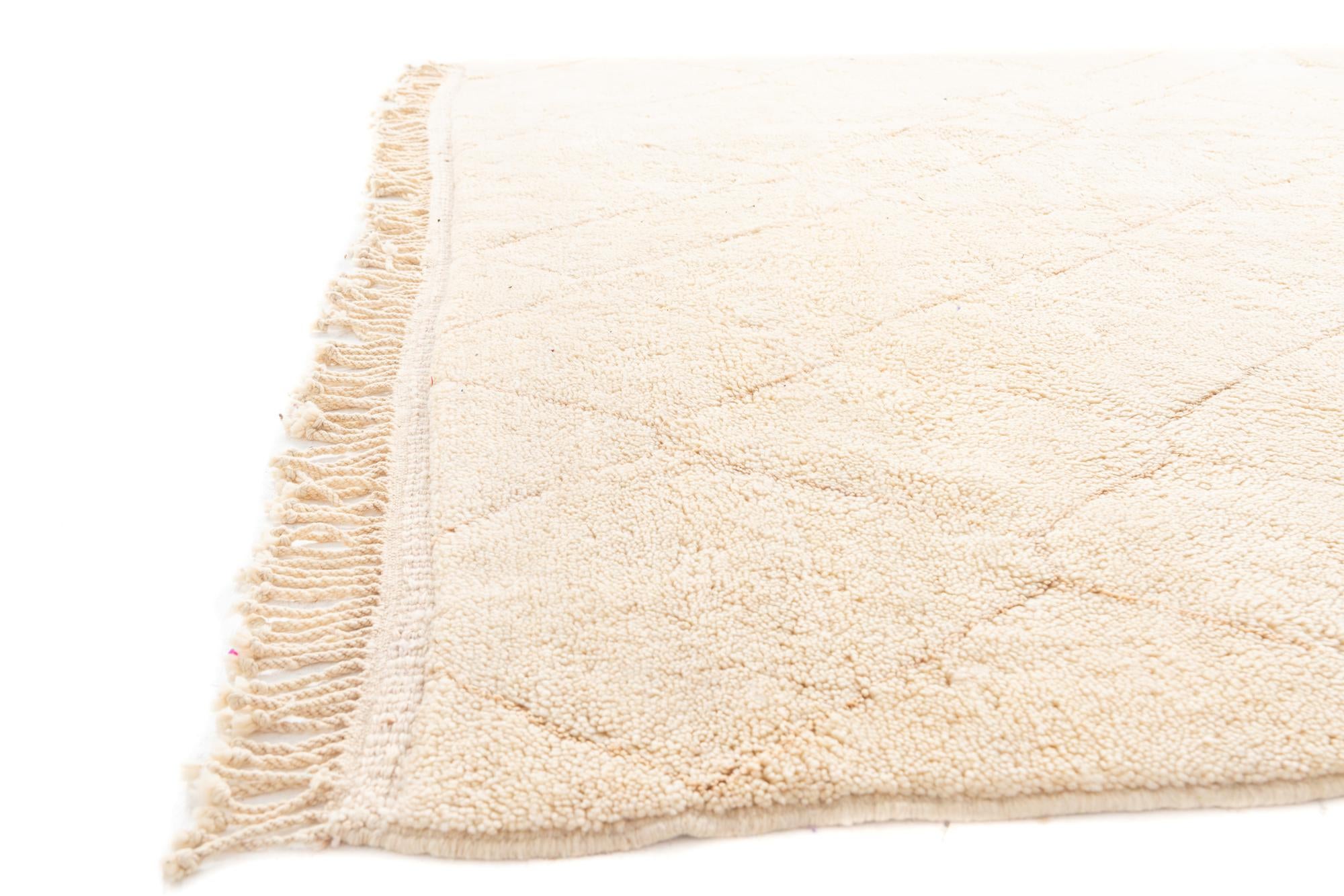 7' 4 x 11' 6 Hand Knotted Moroccan Wool Rug