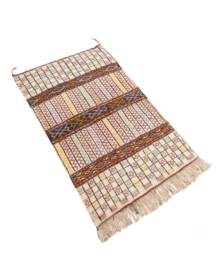 Detail image of 3' 7 x 5' 2  Hand Knotted Moroccan Oriental Wool Rug