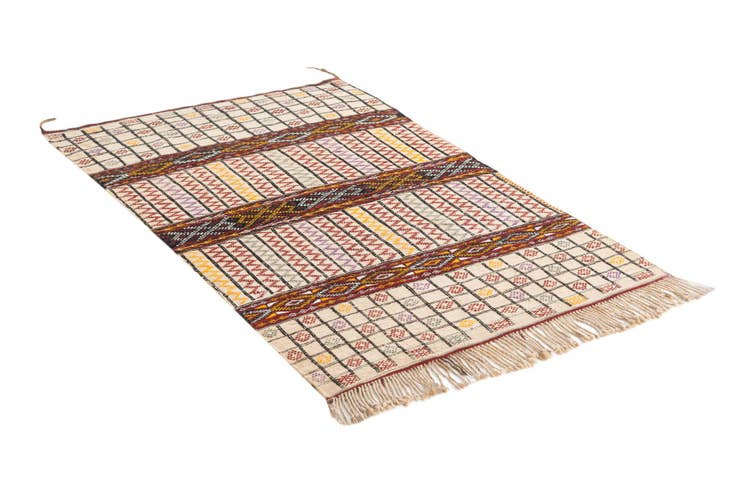 Detail image of 3' 7 x 5' 2 Hand Knotted Moroccan Oriental Wool Rug