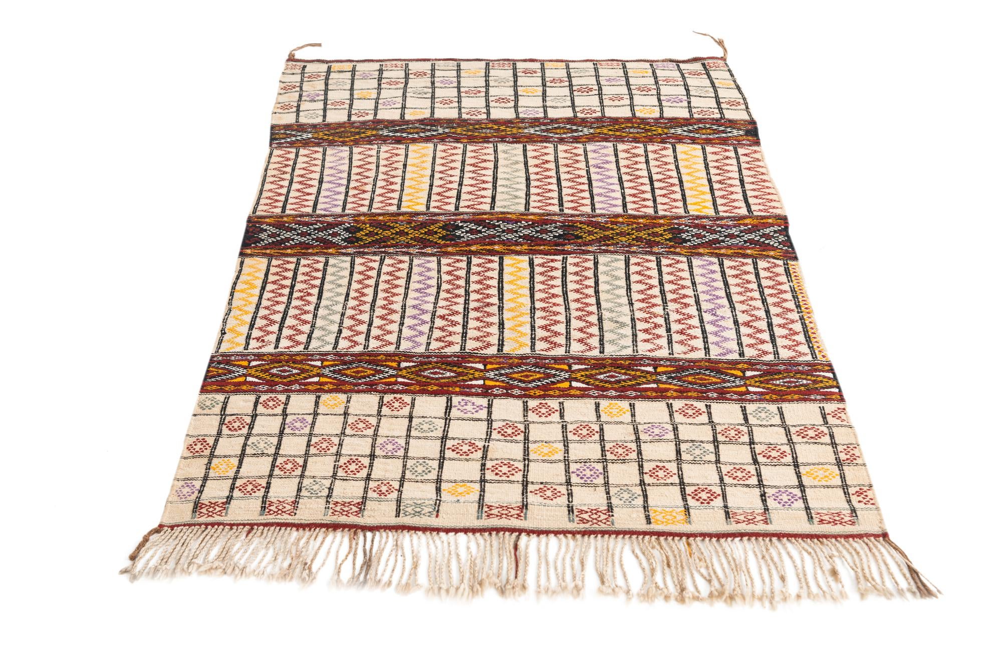 3' 7 x 5' 2 Hand Knotted Moroccan Oriental Wool Rug