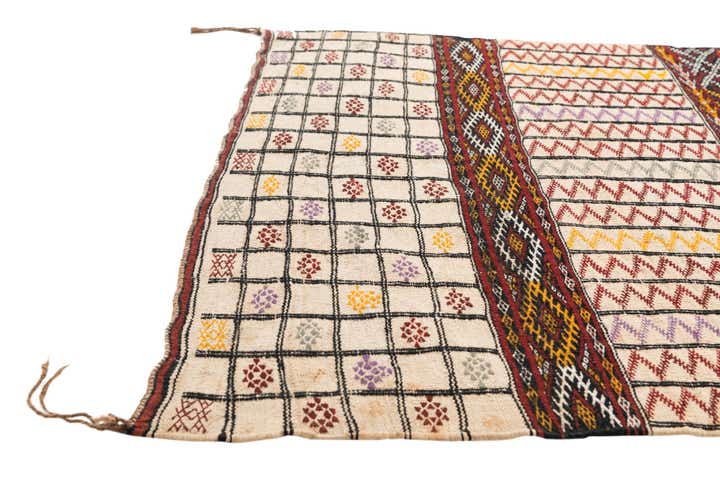 3' 7 x 5' 2 Hand Knotted Moroccan Oriental Wool Rug