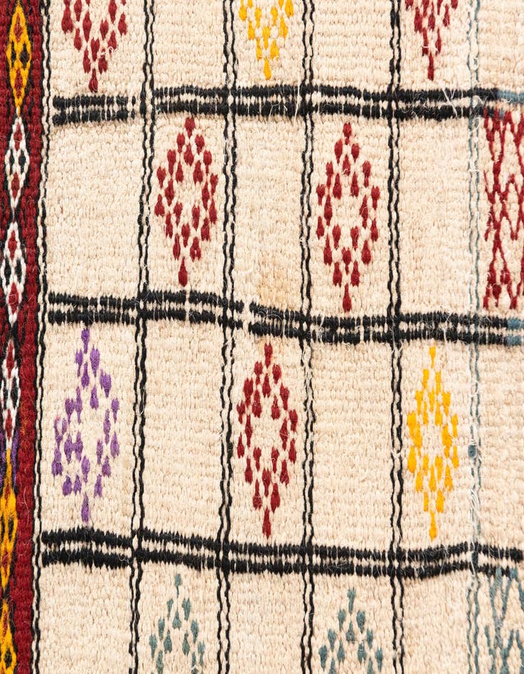 Detail image of 3' 7 x 5' 2  Hand Knotted Moroccan Oriental Wool Rug