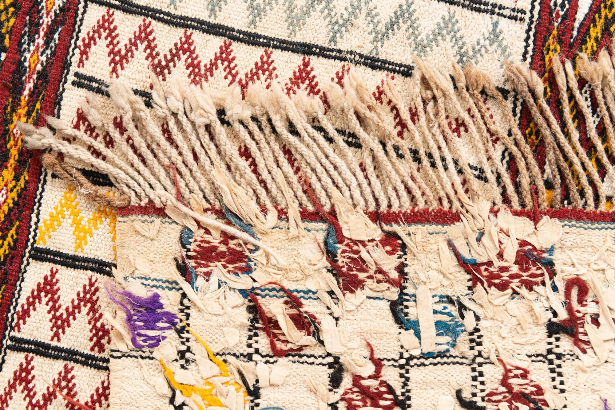 3' 7 x 5' 2 Hand Knotted Moroccan Oriental Wool Rug