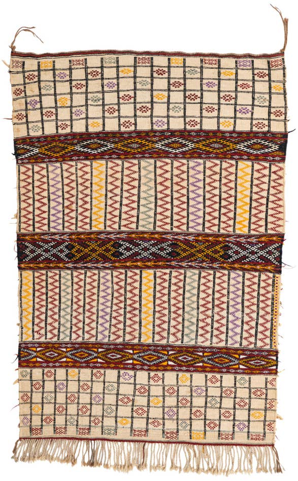 Detail image of 3' 7 x 5' 2 Hand Knotted Moroccan Oriental Wool Rug