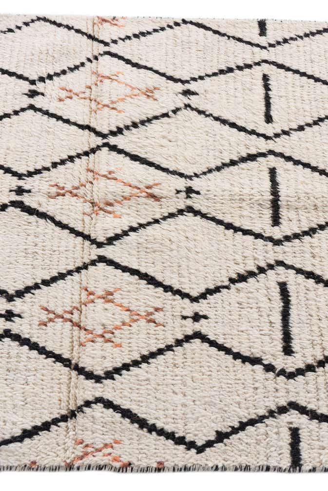 3' 2 x 5' 3 Hand Knotted Moroccan Wool Rug