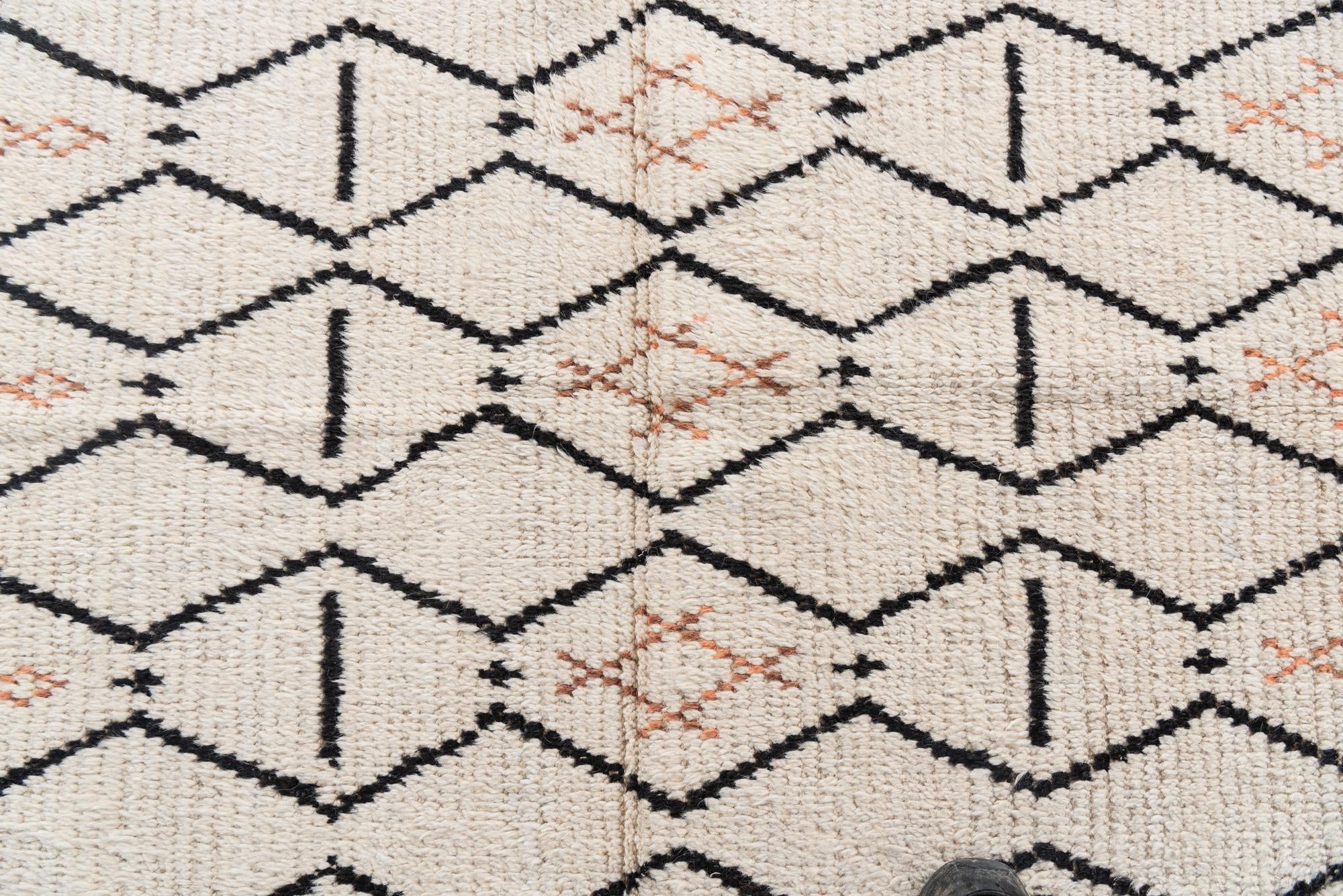 3' 2 x 5' 3 Hand Knotted Moroccan Wool Rug