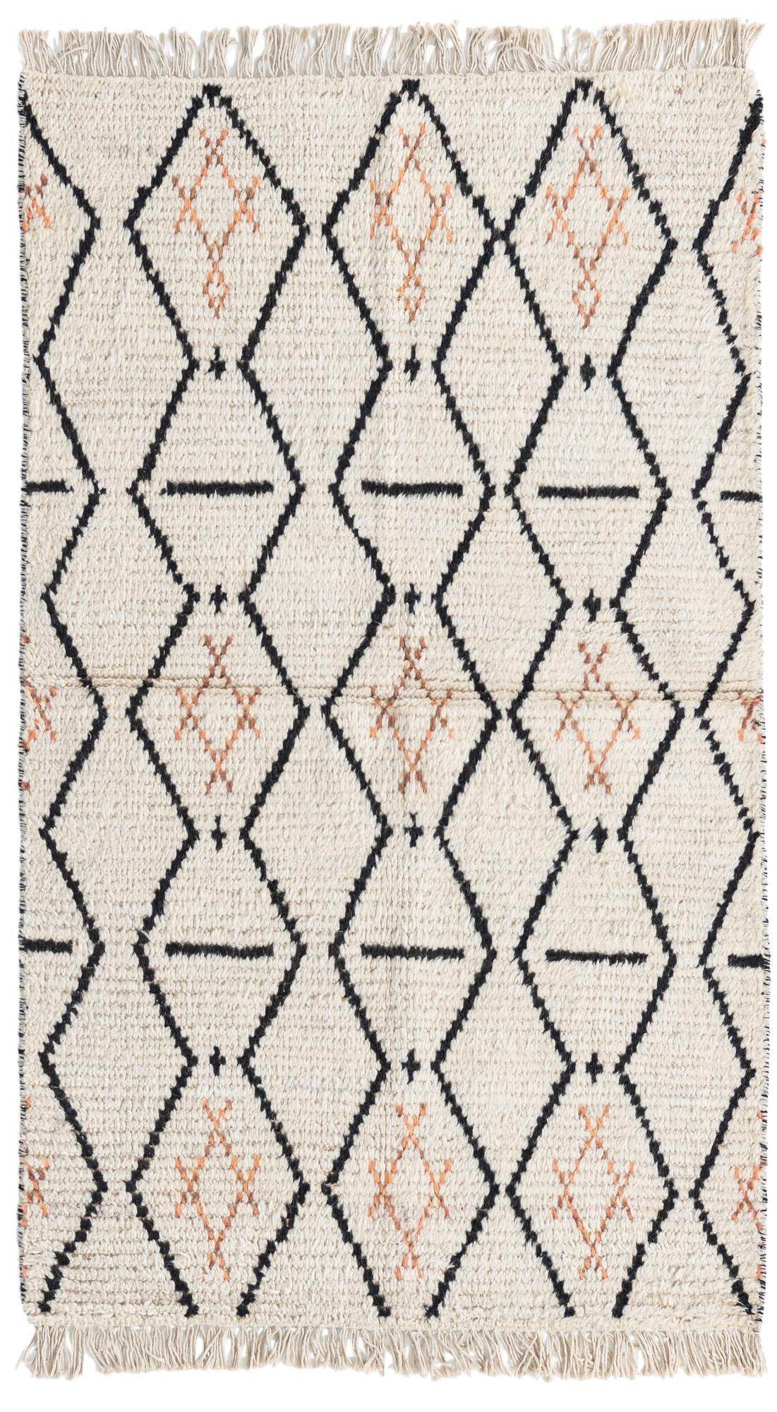 3' 2 x 5' 3 Hand Knotted Moroccan Wool Rug