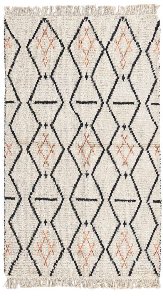 3' 2 x 5' 3 Hand Knotted Moroccan Wool Rug