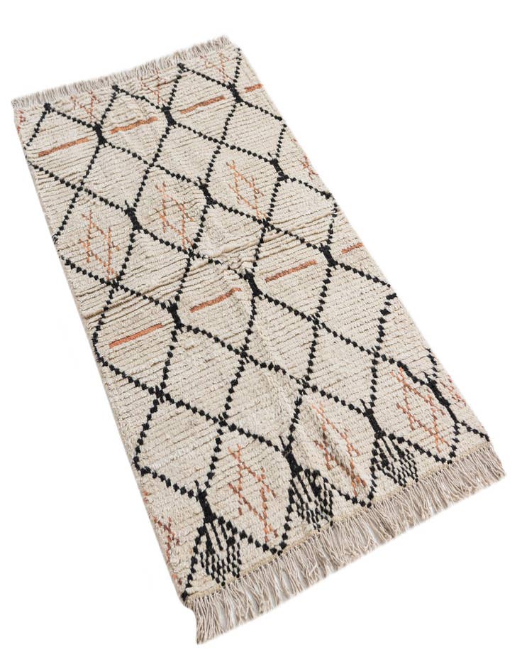 Detail image of 3' x 5' 4  Hand Knotted Moroccan Wool Rug