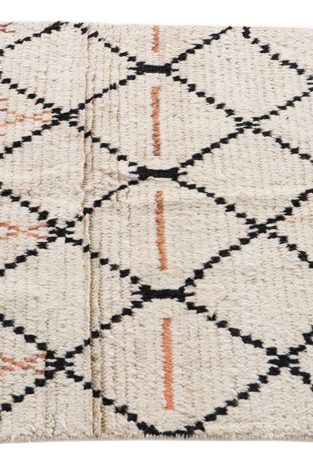 Detail image of 3' x 5' 4 Hand Knotted Moroccan Wool Rug