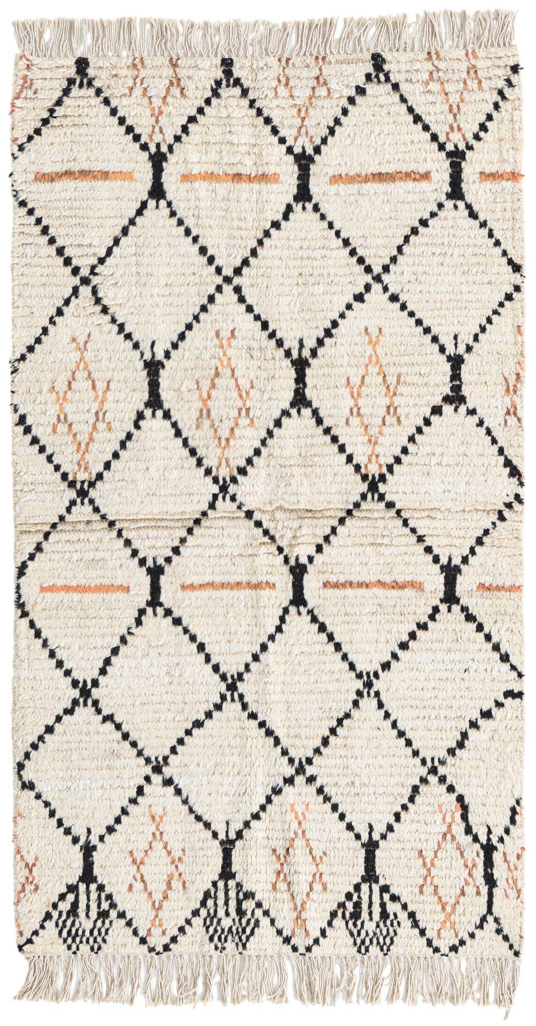 3' x 5' 4 Hand Knotted Moroccan Wool Rug