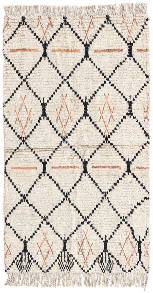 3' x 5' 4 Hand Knotted Moroccan Wool Rug