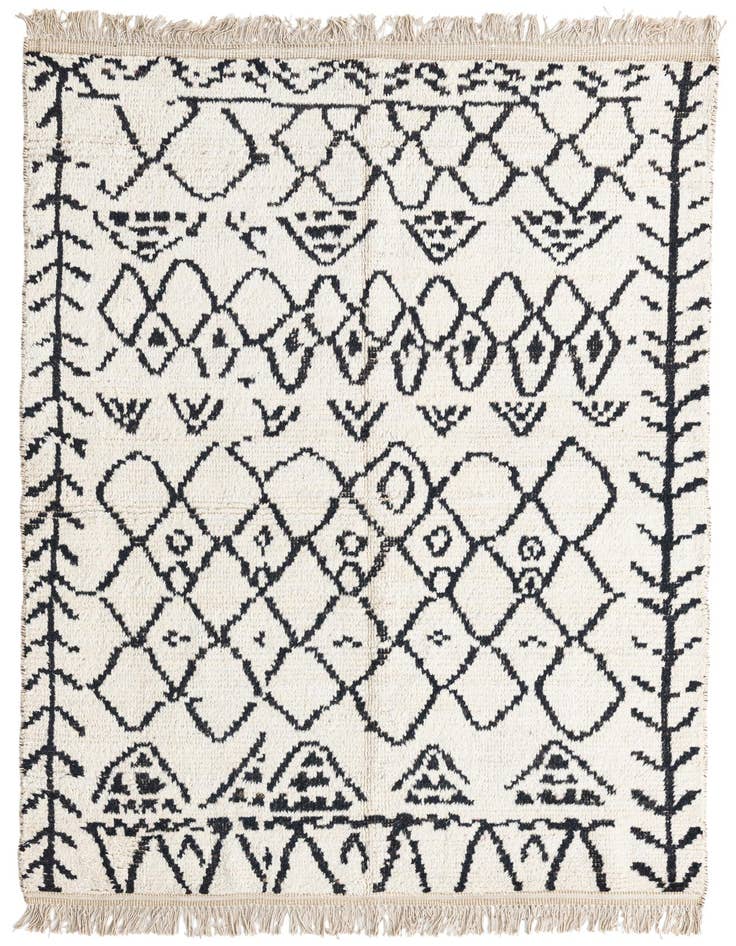 Detail image of 5' 1 x 7' 8 Hand Knotted Moroccan Wool Rug
