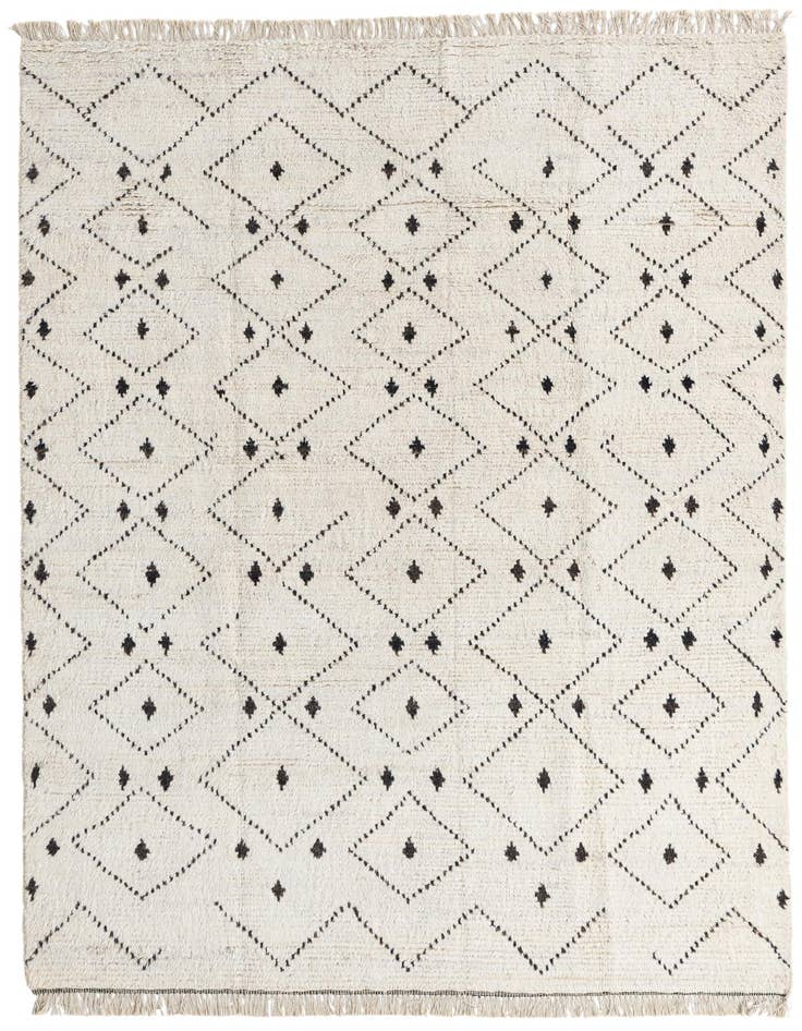 Detail image of 6' x 9' 6 Hand Knotted Moroccan Wool Rug