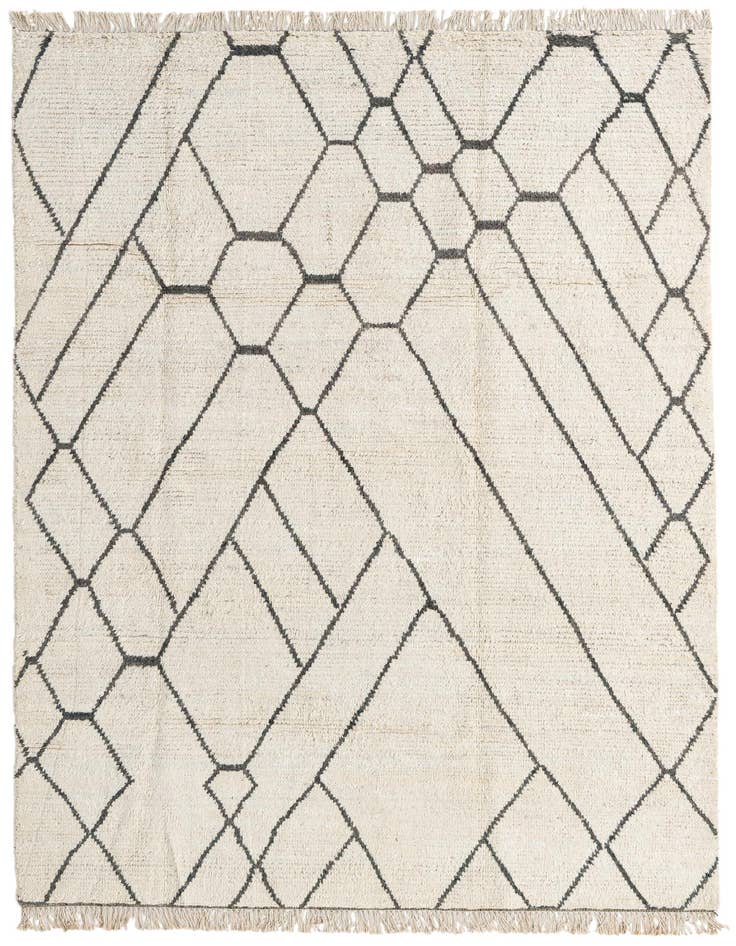 Detail image of 6' x 9' 6 Hand Knotted Moroccan Wool Rug