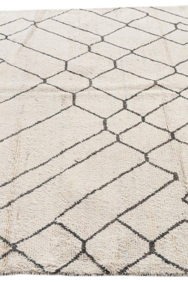 Detail image of 5' 10 x 9' Hand Knotted Moroccan Wool Rug