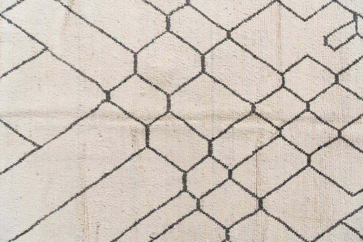 Detail image of 5' 10 x 9' Hand Knotted Moroccan Wool Rug