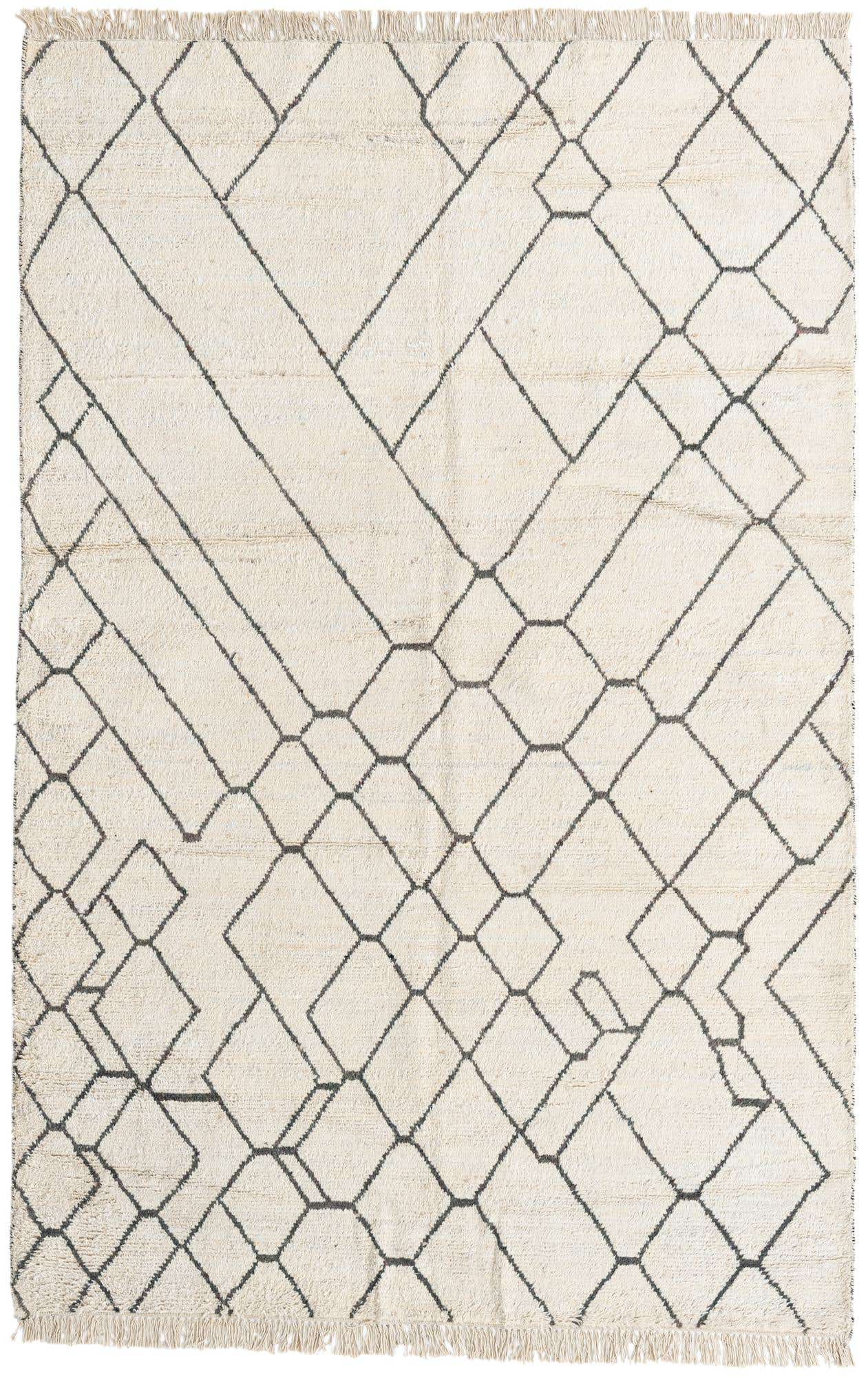 5' 10 x 9' Hand Knotted Moroccan Wool Rug