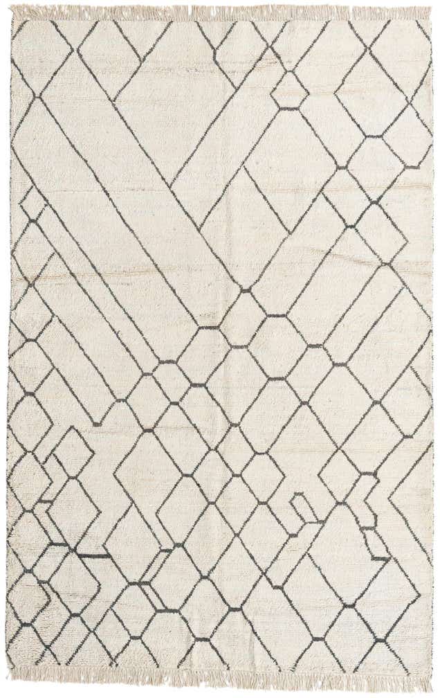 5' 10 x 9' Hand Knotted Moroccan Wool Rug