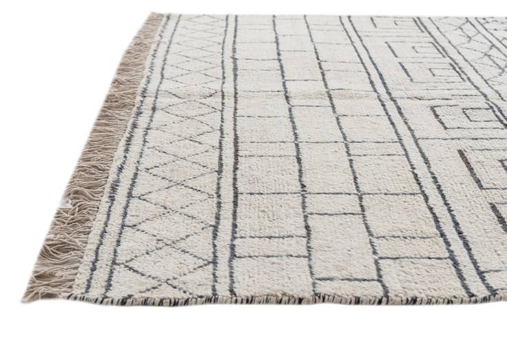 Detail image of 5' 2 x 7' 8 Hand Knotted Moroccan Wool Rug