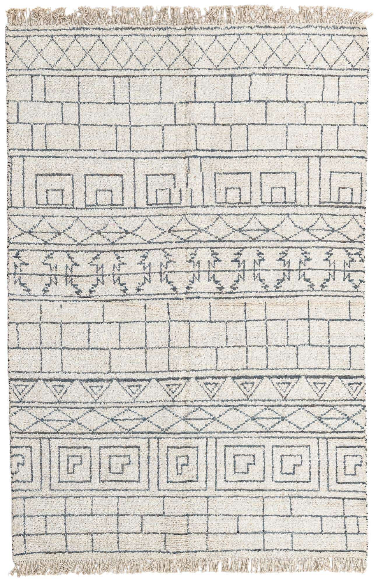 5' 2 x 7' 8 Hand Knotted Moroccan Wool Rug