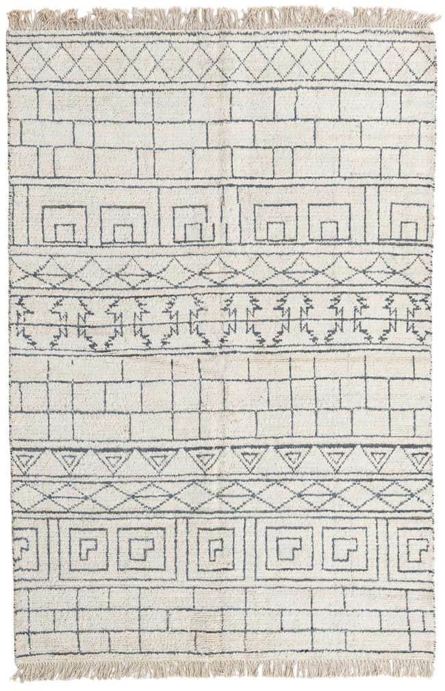 5' 2 x 7' 8 Hand Knotted Moroccan Wool Rug