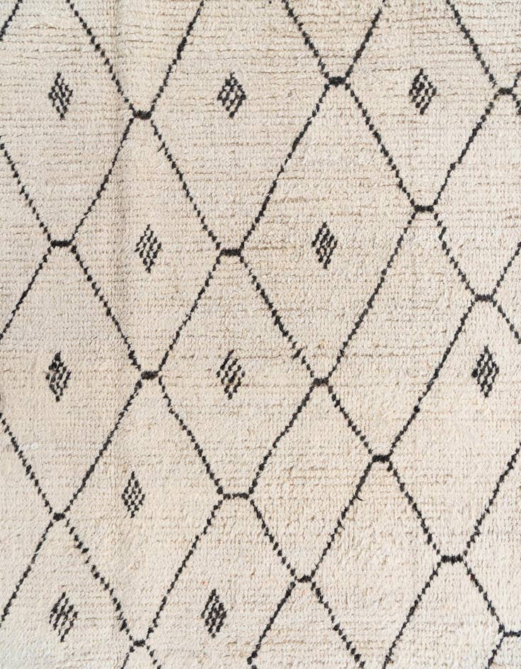 Detail image of 6' 2 x 9' 5  Hand Knotted Moroccan Wool Rug
