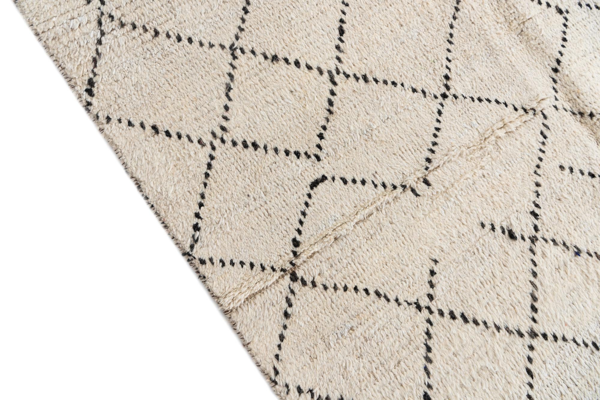 8' x 11' Hand Knotted Moroccan Wool Rug