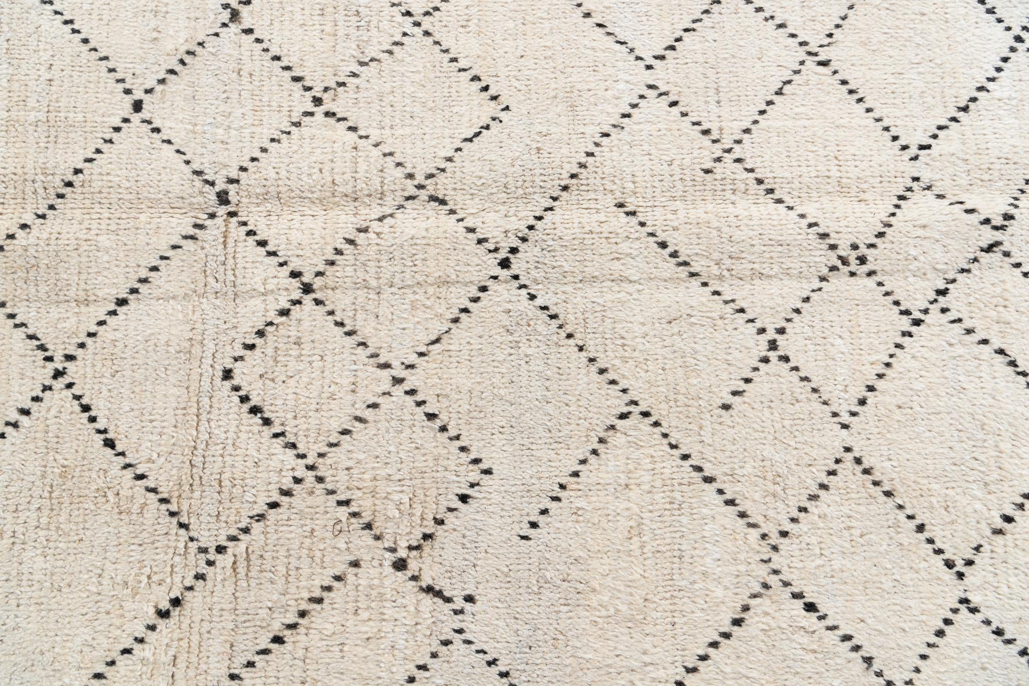 8' x 11' Hand Knotted Moroccan Wool Rug