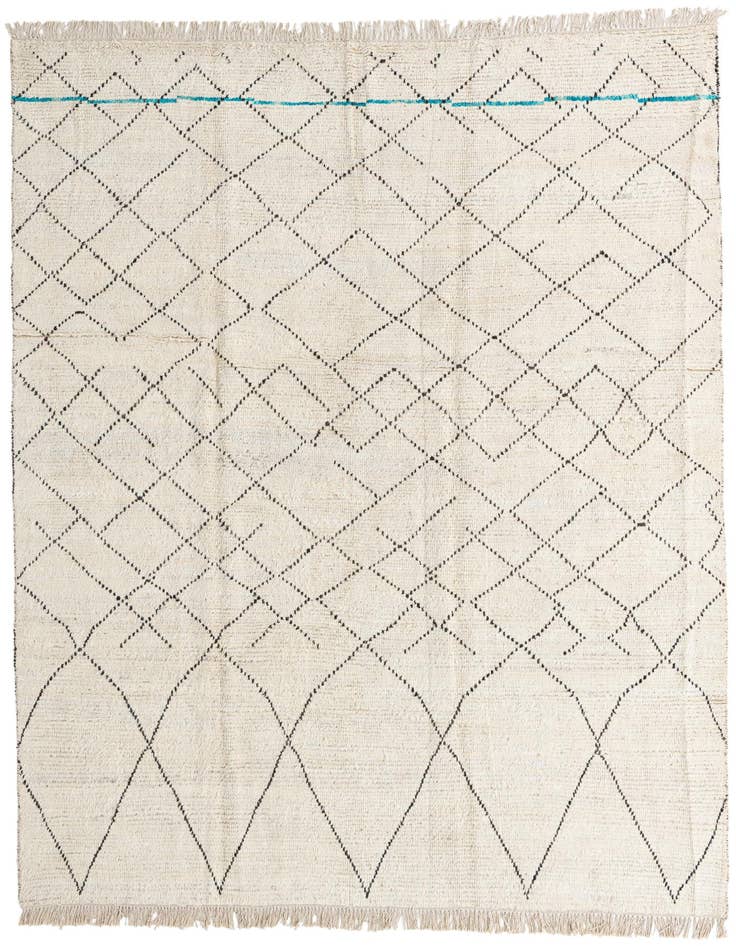 Detail image of 8' x 11' Hand Knotted Moroccan Wool Rug