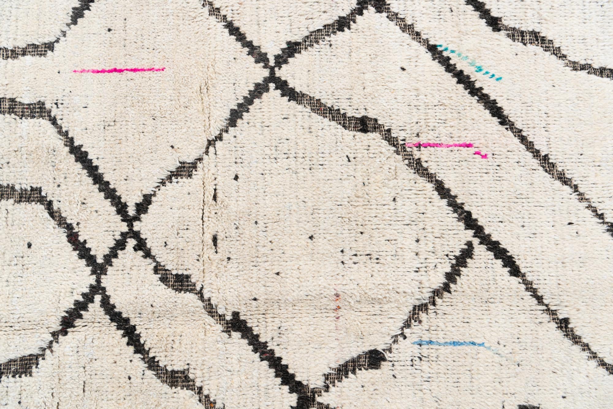 9' 1 x 12' 9 Hand Knotted Moroccan Wool Rug
