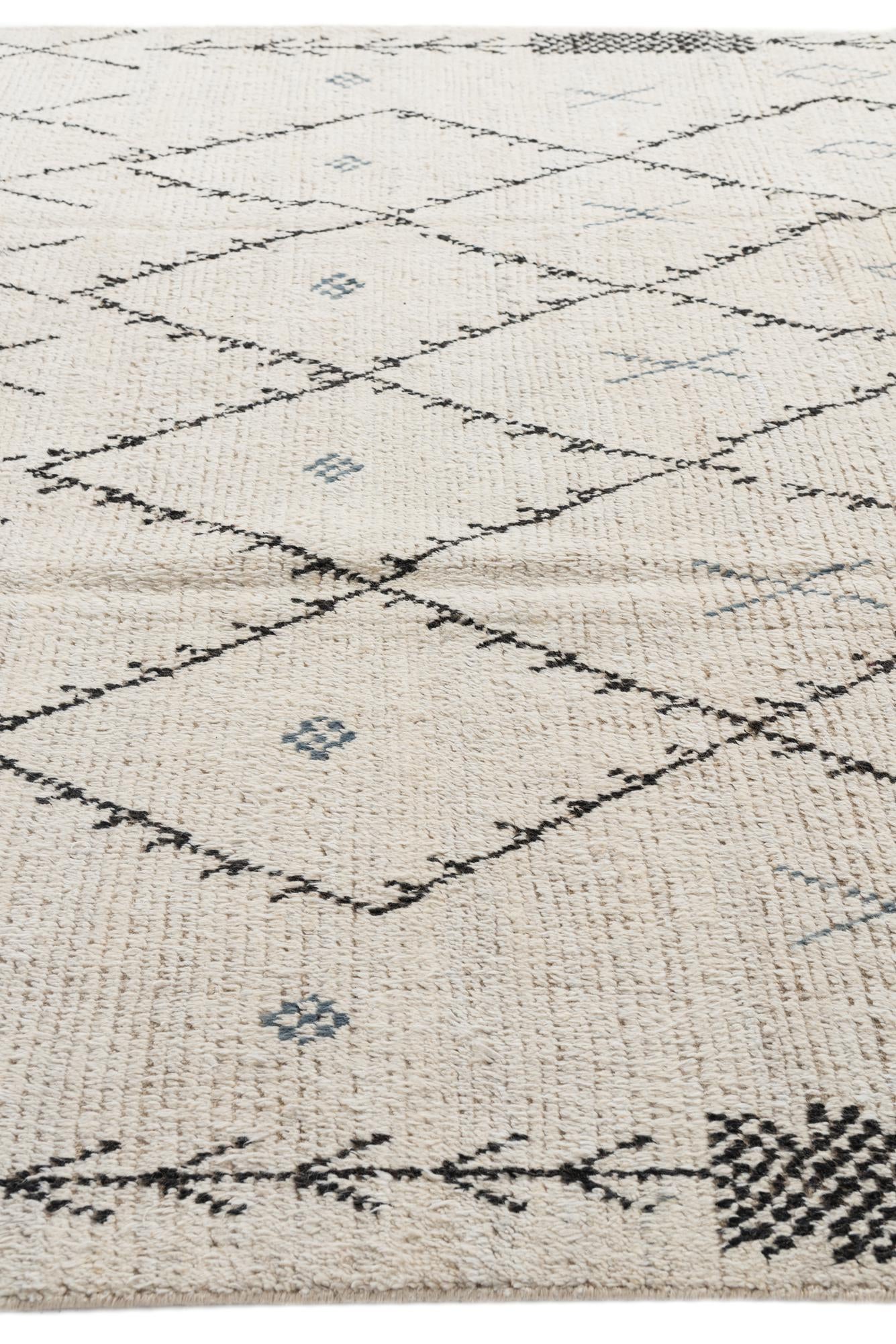 8' x 10' 8 Hand Knotted Moroccan Wool Rug