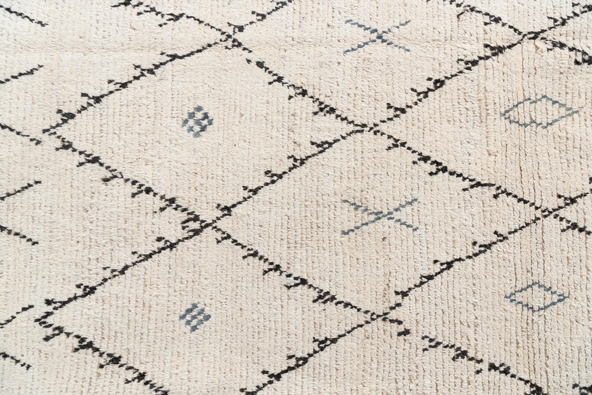 8' x 10' 8 Hand Knotted Moroccan Wool Rug
