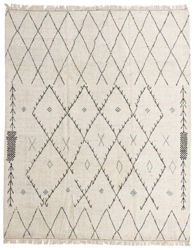 Detail image of 8' x 10' 8 Hand Knotted Moroccan Wool Rug